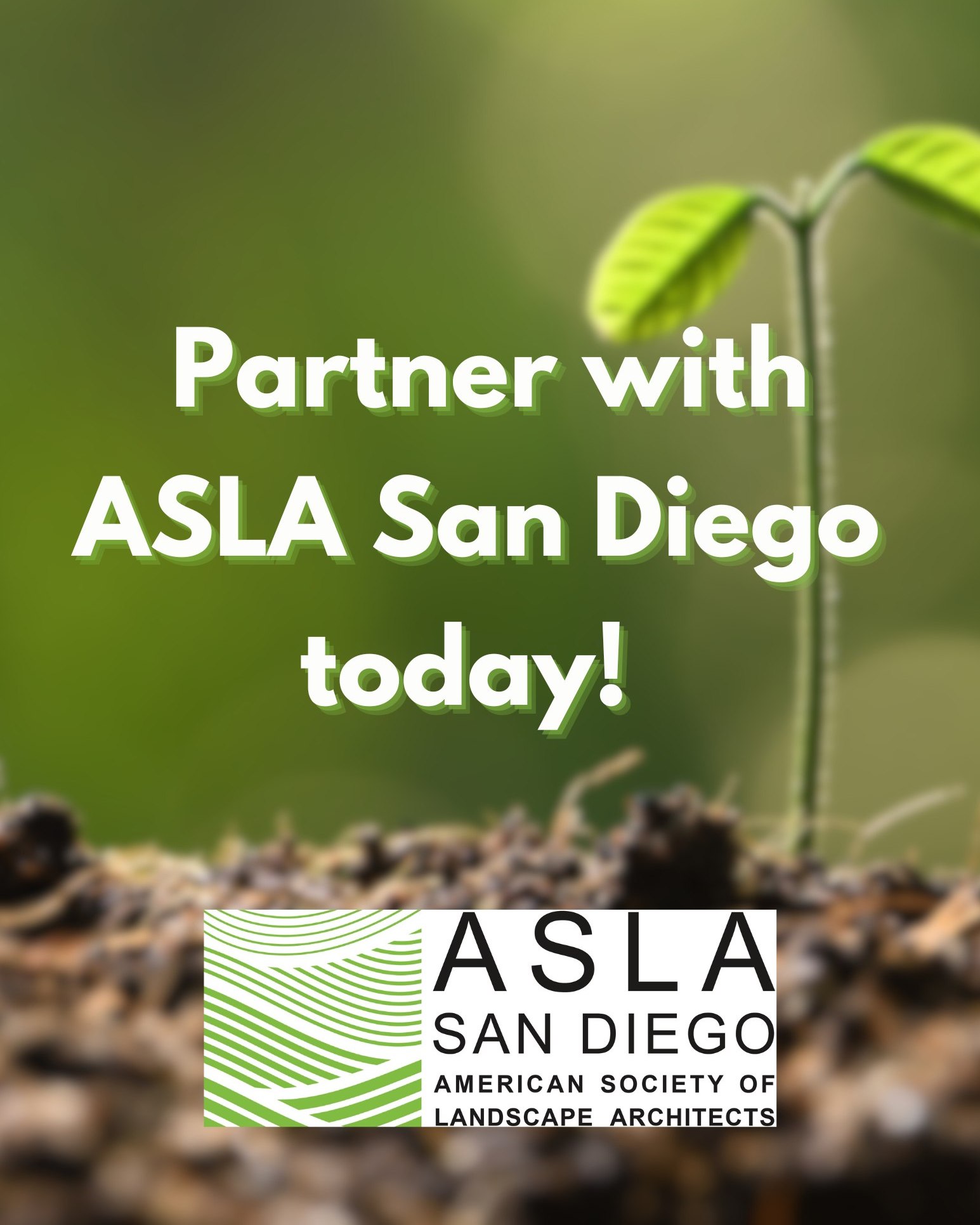 🌿 Support ASLA San Diego in 2026 🌿
Annual and Event Sponsorships for ASLA San Diego are now open!
Can’t become an annual sponsor? Register to sponsor our many events, including the premiere Design Awards event, where 100+ Landscape Architects come together to be recognized for their outstanding projects
✨ Why sponsor?
• Premier Visibility at chapter events and promotions to the San Diego landscape architecture community
• Logo placement on the ASLA San Diego event banner at every event
• Listing on our website with logo and link
• Listing on every email newsletter and quarterly newsletter with logo and link
• Tickets to our well-attended events and special signage
Upper-level sponsors may showcase products, give a short presentation, or host a product table at select events
Take advantage of one easy payment to budget support for the full year by bundling both annual sponsorship AND event sponsorship (and secure a full calendar of event participation)
⏰ Important deadline:
Register by February 10 to be included on the chapter banner displayed at all events.
🔗 Register now to become an Annual Sponsor, Event Sponsor, or both
(Link in bio)
Thank you for helping shape the landscape architecture community in 2026!
#ASLASanDiego #LandscapeArchitecture #DesignCommunity #SponsorSpotlight #SupportLocalDesign #LandscapeProfessionals #EmergingProfessionals